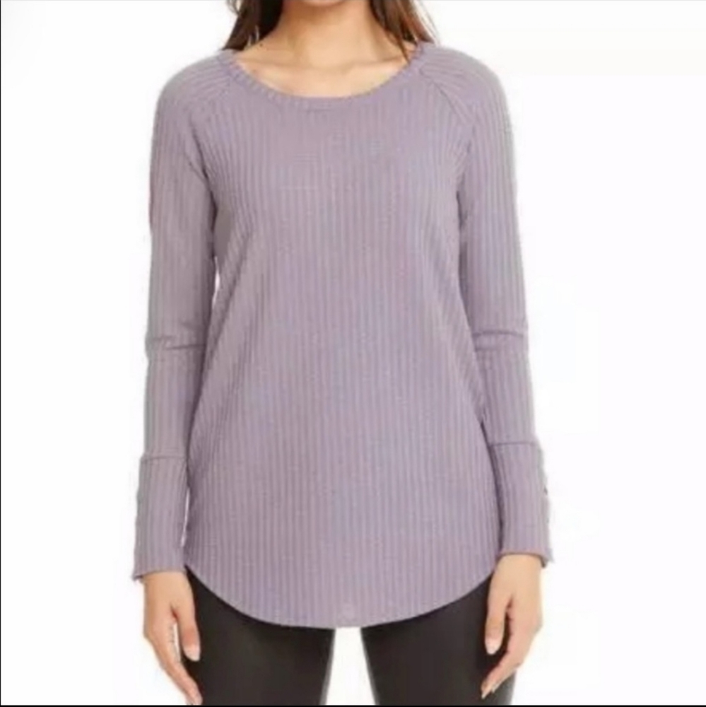 Chaser Purple Waffle Knit Top